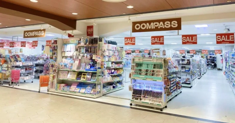 Compass stationery shop entrence