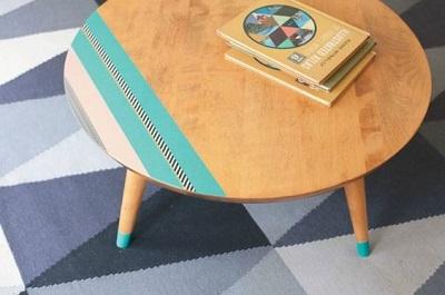 Adding Detail To Furniture With Washi Tape - Canary Street Crafts