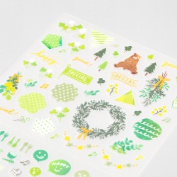 Green sticker patterns from Midori