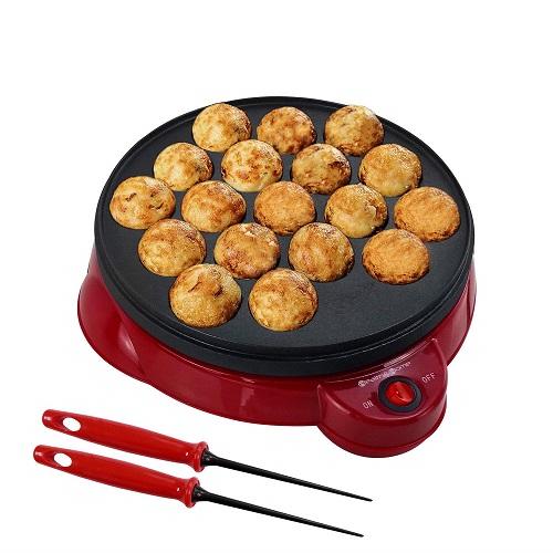 Takoyaki Grill en alliage d'aluminium, 16 trous, poêle boule de