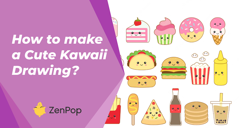 Kawaii drawings - How to draw kawaii - Easy drawings easy