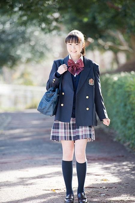 Japanese Girl in a School Uniform