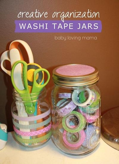 Jar with Washi  Tape