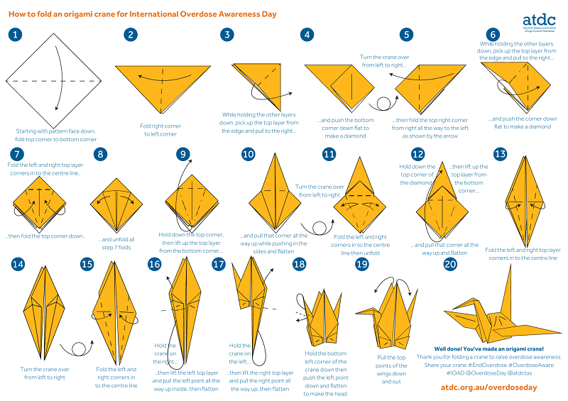 Paper Crane Kiriko Origami Fold