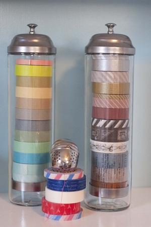 Straw Dispenser with Washi Tape