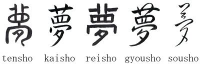 Types of Japanese calligraphy