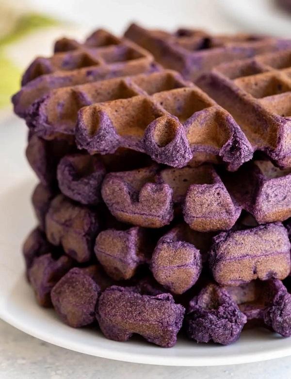 Japanese Ube Mochi Waffle