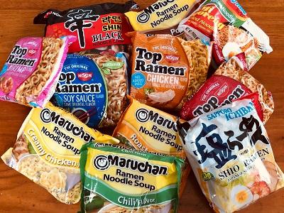 Variety of Instant Ramen Packs