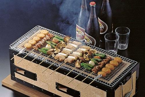 yakitori on a hibachi grill