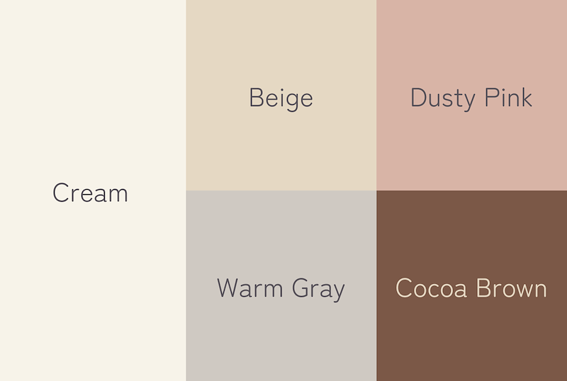 Cozy workplace color plate