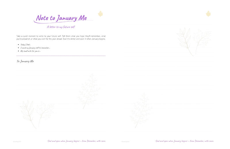 ZenPop Stationery Advent Calendar journal prompt