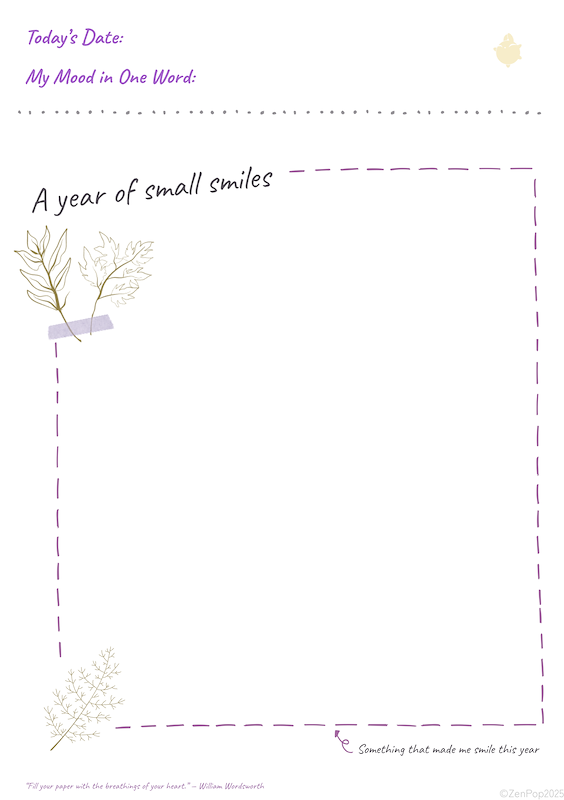 ZenPop Stationery Advent Calendar reflection prompt