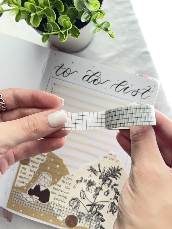 White Grid Washi Tape