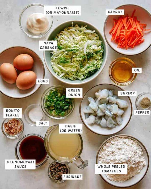 Okonomiyaki Ingredients