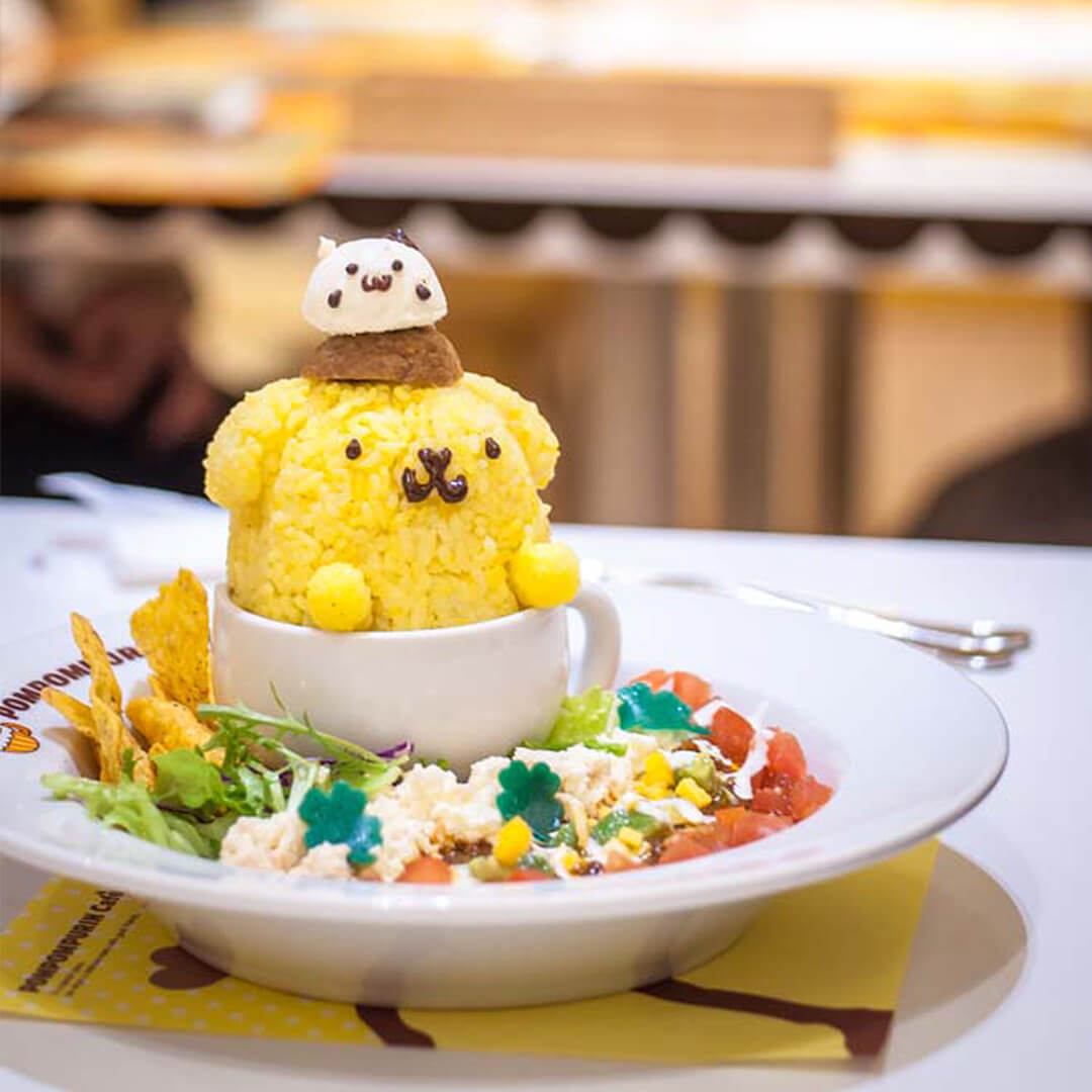 Kawaii lunch from the Pompompurin cafe in Japan