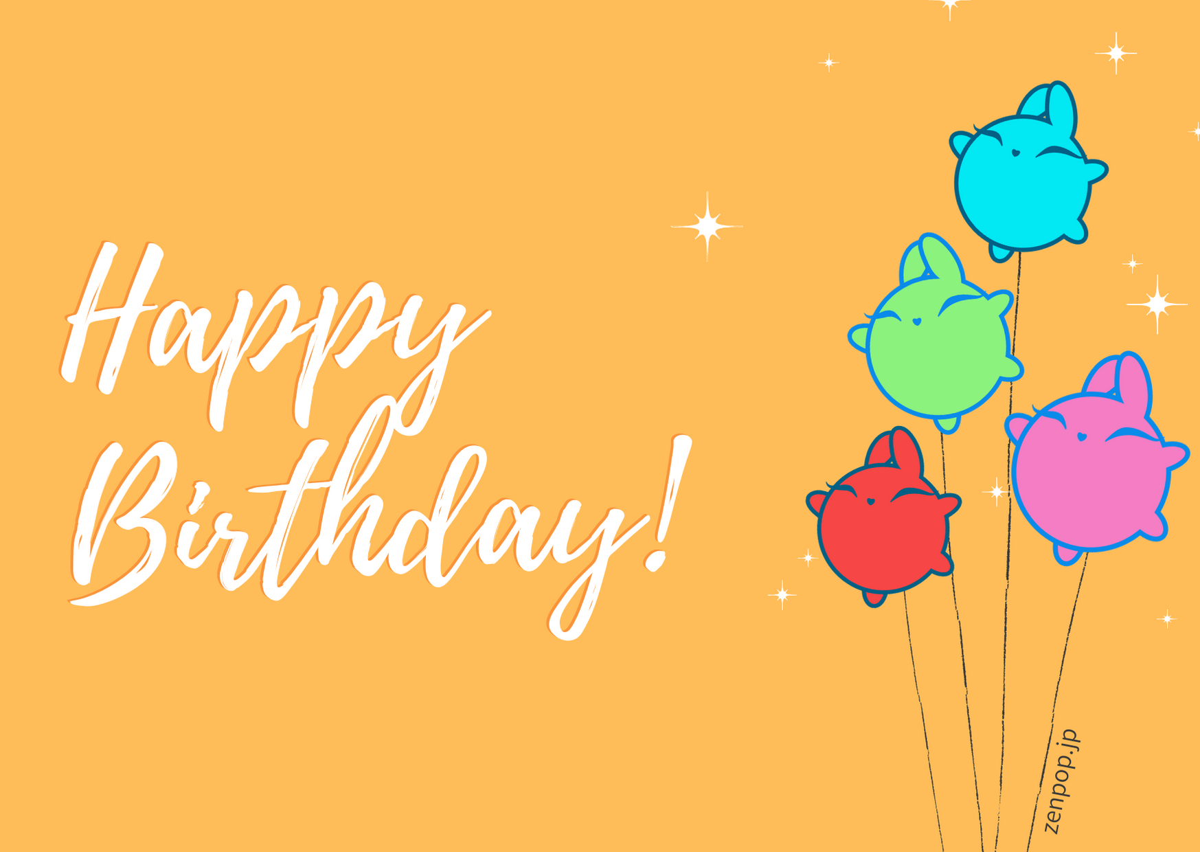 ZenPop Card - Happy Birthday Card