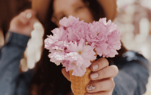 Delicious sakura-themed snacks