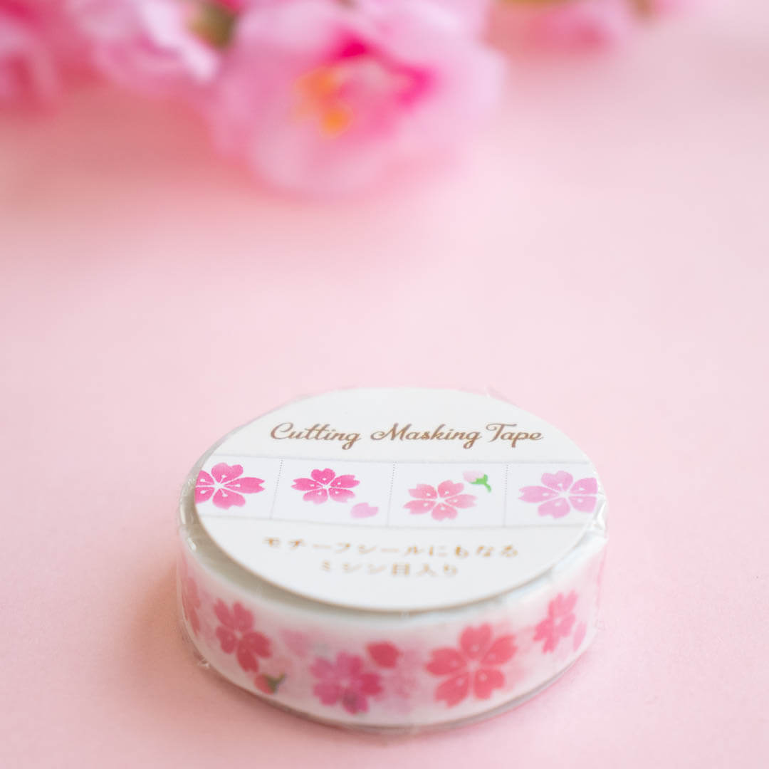 Sakura-themed washi tape from Japan