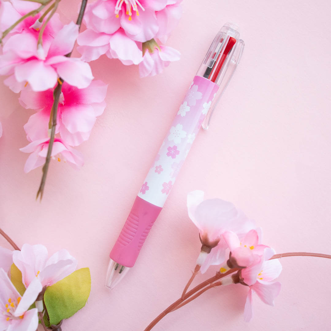 Sakura-themed ballpoint pen