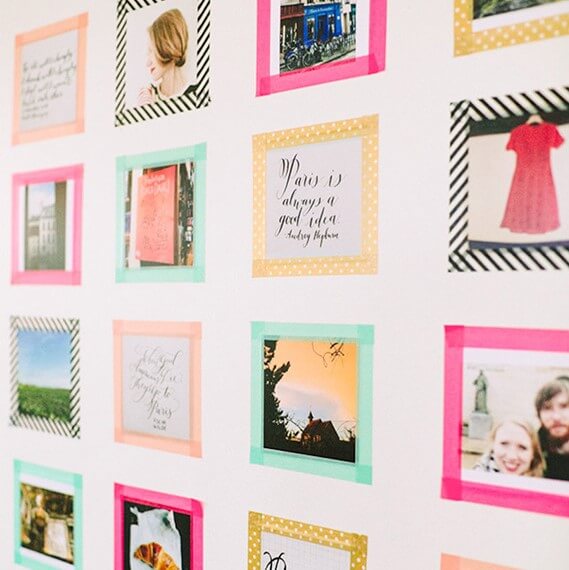 Washi tape frames / 100 Layer Cake