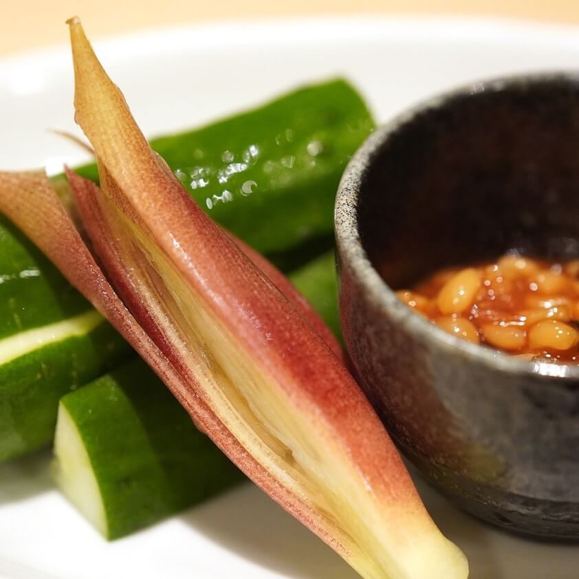 Cucumber and moromi miso at an izakaya