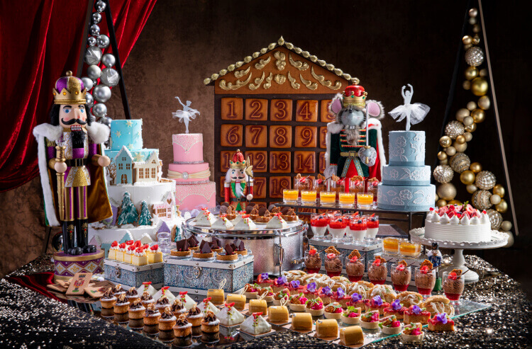 A Christmas dessert buffet inspired by the Nutcracker