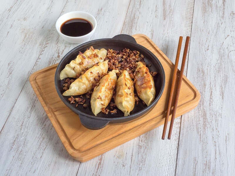 Japanese Gyoza and Sauce