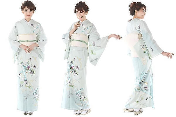  FOoTY Women's Kimono Dress Sakura Patten Japanese Geisha  Costume Long Robe Obi Belt Bathrobe Outfit (35# Pink, Asian Size) :  Clothing, Shoes & Jewelry