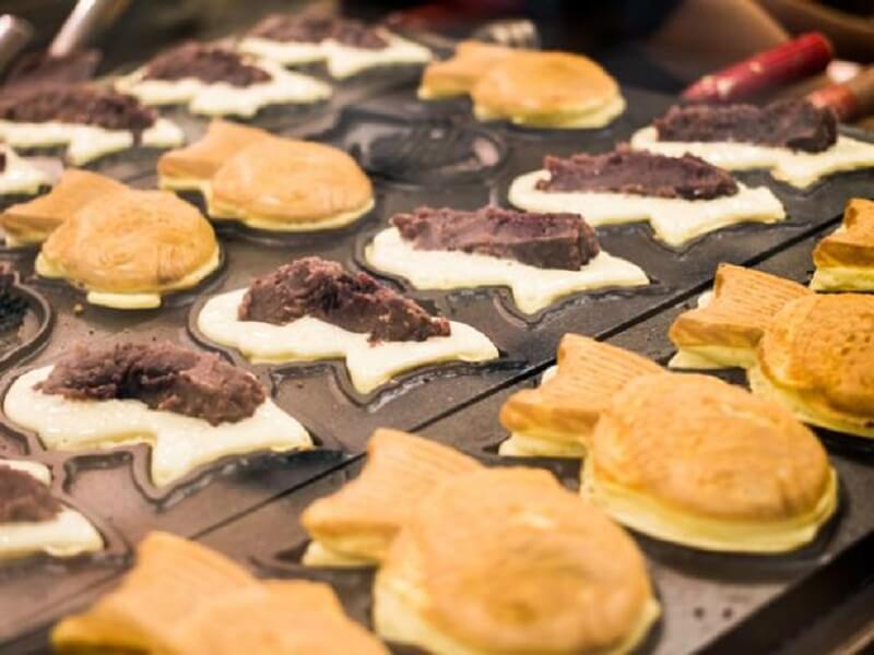 Taiyaki with anko filling