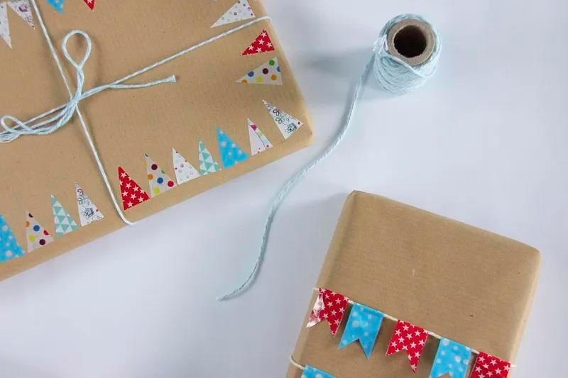 Washi Tape Gift Wrapping