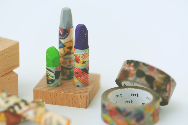 Washi Tape for crayon cover
